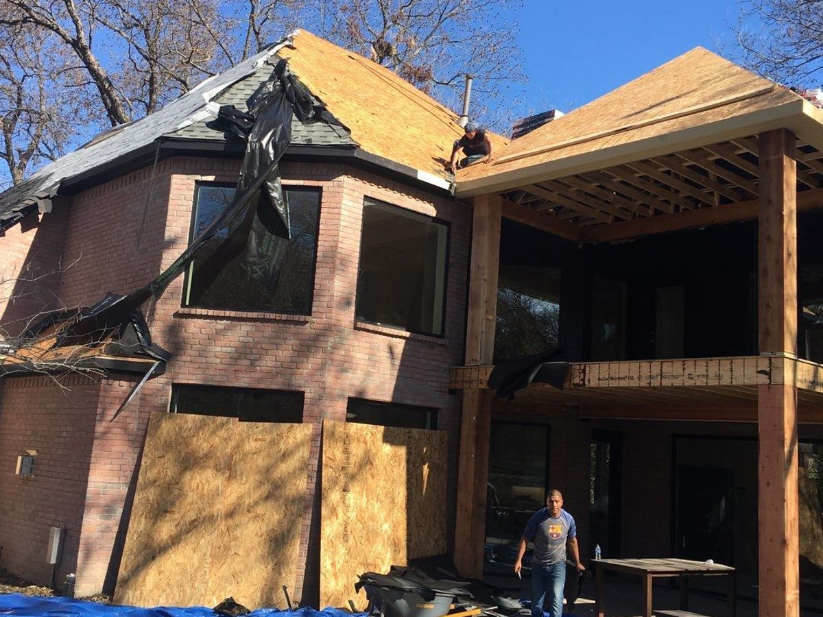 Tear-off and decking prep, Elk Ridge — Roof Replacement project in Fairview, TX by Pickle Roofing Solutions