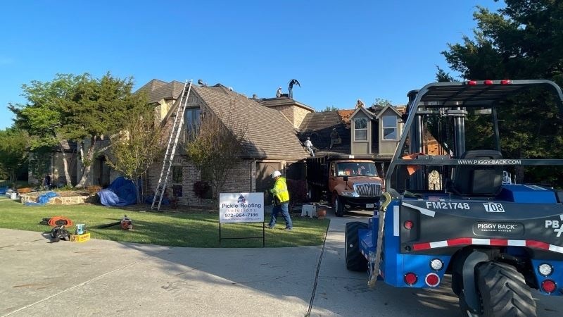 Pickle roofing team at work